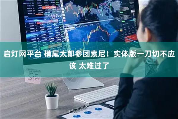 启灯网平台 横尾太郎参团索尼！实体版一刀切不应该 太难过了